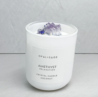 Opal + Sage Amethyst Candle Large